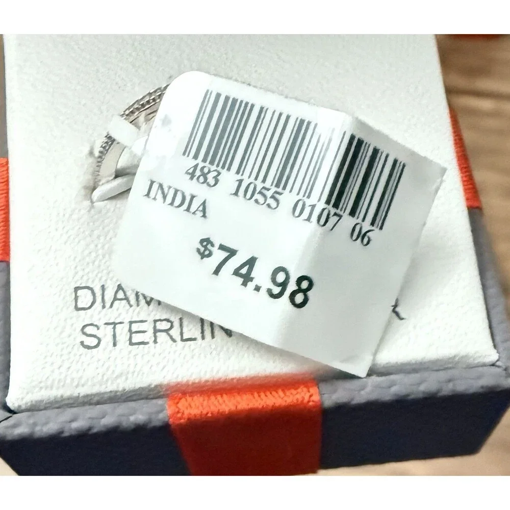 Sterling Silver Diamond Accent Band | Size 7  |